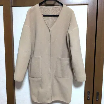 niko and - 베이지 보아 롱 코트