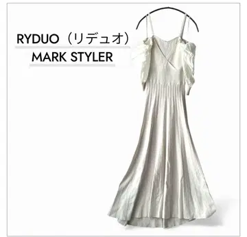 리듀오 퍼프 소매 절개 플리츠 원피스 M