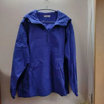 위고 WEGO 파랑 BIG 아노락 후드티 하프 지퍼