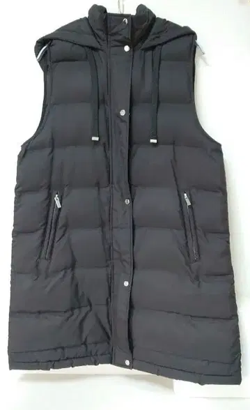 ZARA 후드 부착 충전솜 베스트