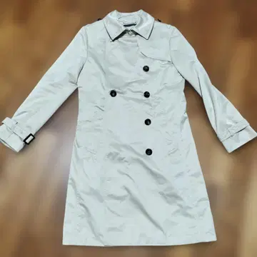 유니클로 베이지 더블 브레스트 트렌치코트 코트 2way