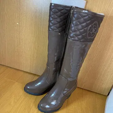 [ M 사이즈 ] CLATHAS 클레이사스 브라운 퀼팅 레인부츠