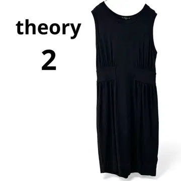 띠어리 슬리브리스 원피스 타이트 울 블랙 2