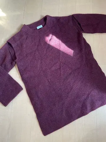 EARIH 아리/ BIG KNIT PULLOVER 와인 레드