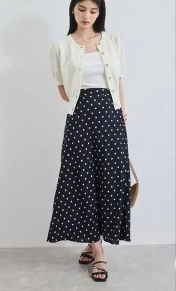 도트 무늬 스커트 S 새상품