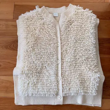 Spick and Span 아이보리 화이트 니트 베스트