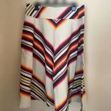 랄프 에스닉 네이티브 스트라이프 플레어 스커트