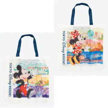 디즈니 리조트 쇼핑백 미키 미니 접이식 에코백
