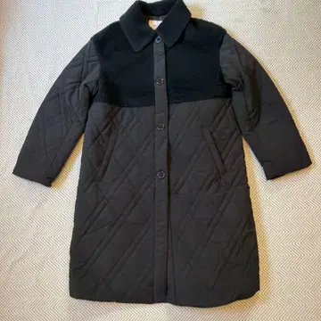 보아 퀼팅 롱 자켓