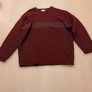 [엘엘빈] V넥 니트 스웨터 남성용 울 혼방 캐나다제