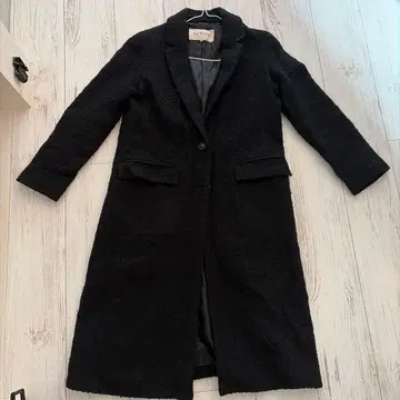 Ray BEAMS 블랙 롱 코트