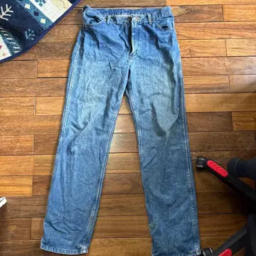 Wrangler 스트레이트 파란 데님