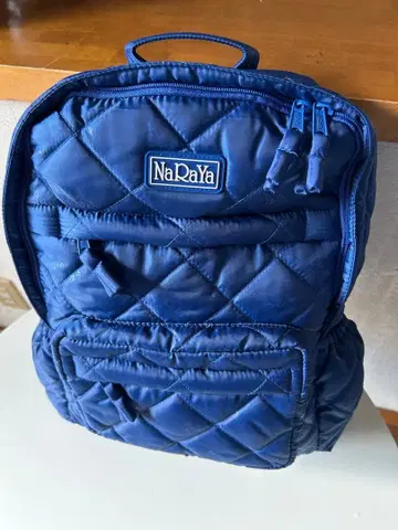NaRaYa 네이비 퀼팅 백팩