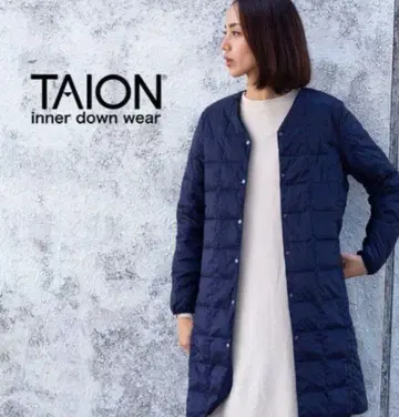 TAION 네이비 롱 다운 자켓 S 사이즈