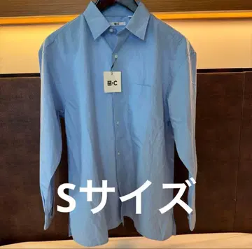 UNIQLO C 브로드 오버 사이즈 셔츠 61 BLUE S