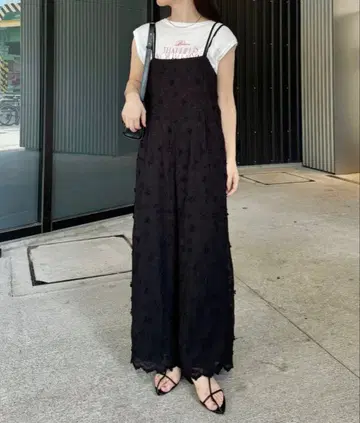 새상품 mystic 샤이니 플라워 살로펫 블랙