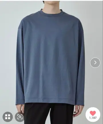 UNITEDTOKYO 테크노라마 릴랙스 롱 T 라이트 블루 그레이