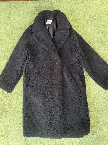ZARA 여성용 블랙 보아 코트