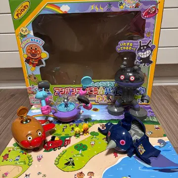 607. 호빵맨 vs 세균 로봇 슈퍼 DX 세트 박스 있음! 결품 없음!