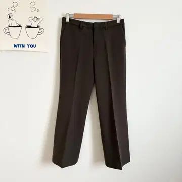 두클라쎄 턱 세미 플레어 팬츠 슬림 레그 효과 깔끔 가을 컬러 슬랙스