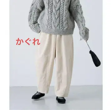 카구레 코듀로이 볼륨 팬츠