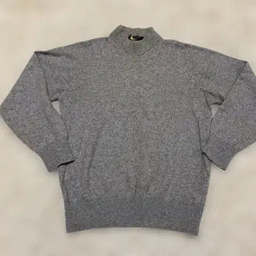 캐시미어 니트 스웨터 그레이 하이넥 퓨어 캐시미어