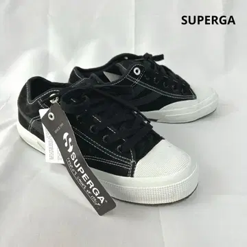 [ 미사용 ] SUPERGA 별주 스니커즈 로우컷 블랙