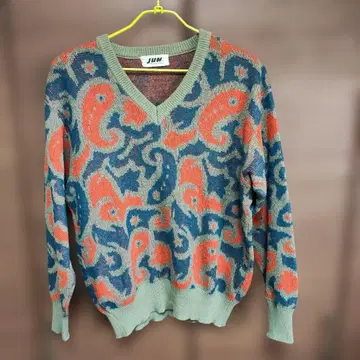 JUN MEN 준맨 니트 총 패턴 니트 레트로