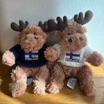 [ 새상품급 ] 핀란드 국기 스웨터 봉제 인형 페어