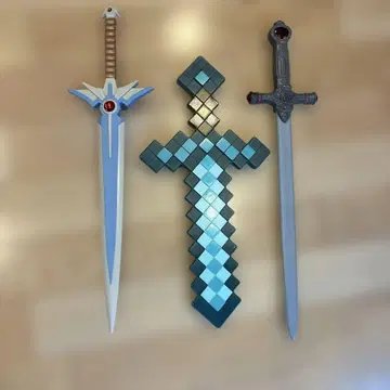 게임 캐릭터풍 검 3개 세트