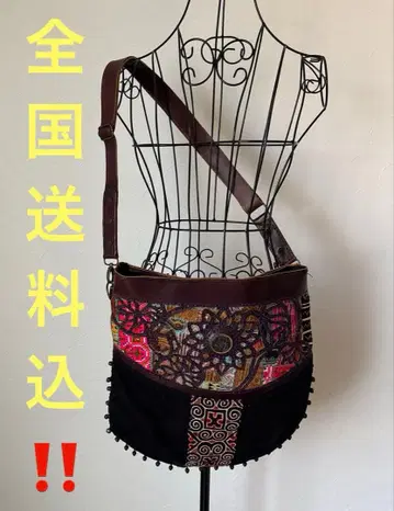 [ 전국 배송비 포함 ] 컬러풀 자수 숄더백 에스닉 가죽