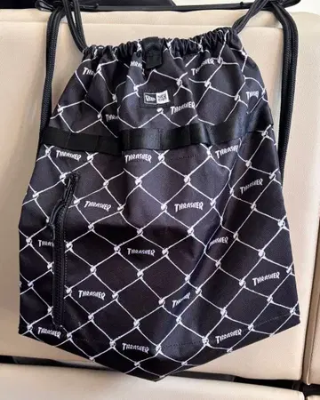 THRASHER 드로우 스트링 백 블랙 새상품 냅색