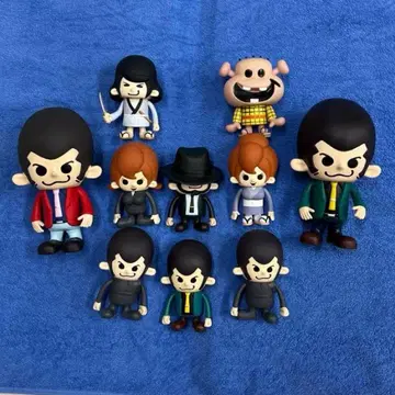 루팡 3세 판손 웍스 소프트 비닐 피규어 9체 세트 레레레 아저씨 포함