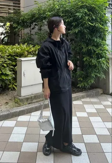 UNIQLO U 블랙 후디드 블루종 자켓 XL