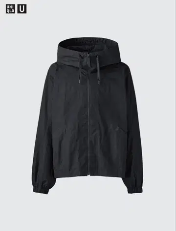 UNIQLO U 블랙 후디드 블루종 자켓 XL