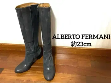 ALBERTO FERMANI 가죽 블랙 롱 부츠