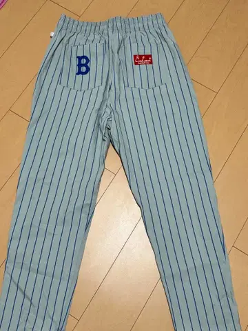 Cookman 워크 팬츠 파랑과 화이트 스트라이프