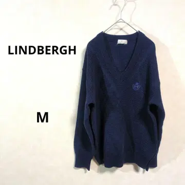 LINDBERGH 네이비 V넥 스웨터 일본제 M 사이즈 N184