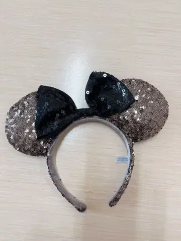 선착순 미키 귀 머리띠 블랙과 브라운 스팽글