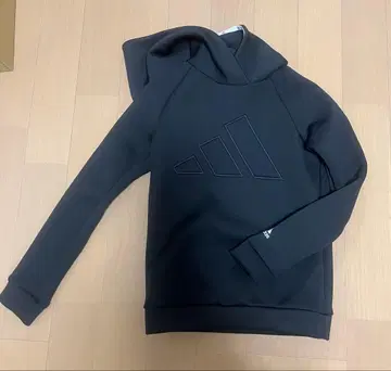 아디다스 블랙 후드 부착 종이상자 니트 긴팔 후디