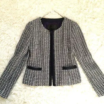 UNTITLED 노카라 트위드 자켓 언타이틀