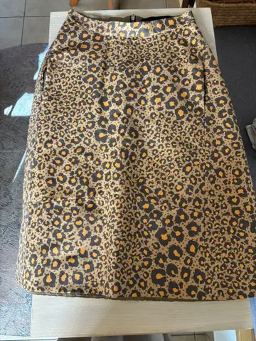 드로어 애니멀 무늬 스커트