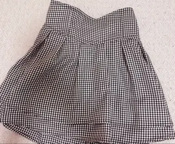 미셸 마카롱 슬림 레그 스커트 깅엄 체크 S 사이즈