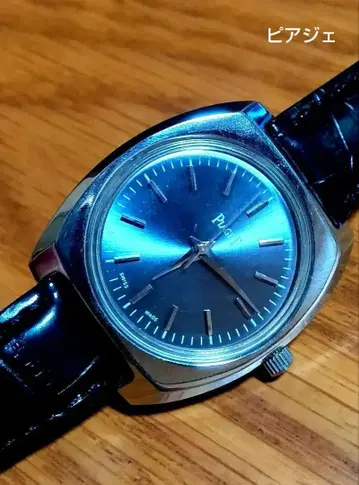 피아제 미러 다이얼 스카이블루 수동 와인딩 남성용 손목시계 작동품