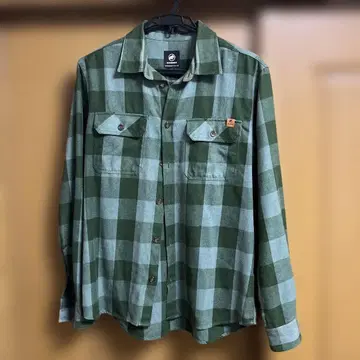 MAMMUT 그린 체크 긴팔 셔츠 XL