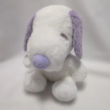 스누피 SNOOPY 봉제 인형 흰색 화이트 보라색 체크 무늬 뽑기 게임