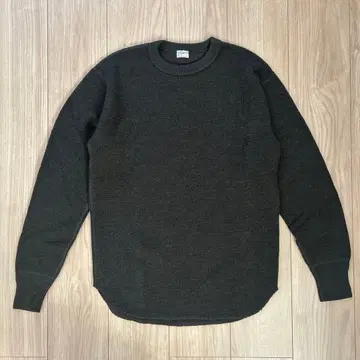 Phigvel 와플 편직 울 x 코튼 긴팔 티셔츠 사이즈 38