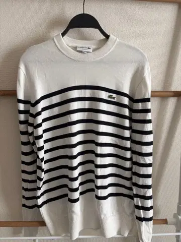 LACOSTE 보더 스웨터 M 사이즈 남성용 니트