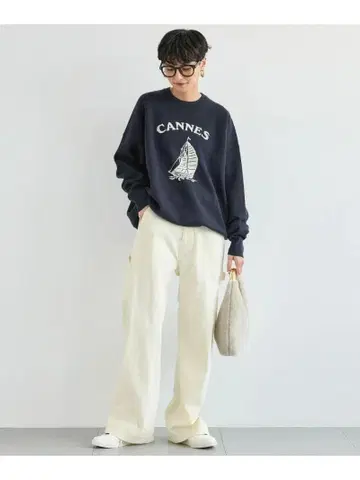 밴야드 스톰 실크 혼방 더블 자카드 요트 니트 네이비