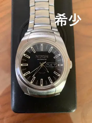 레어 NIXON 자동 와인딩 시계 블랙 다이얼